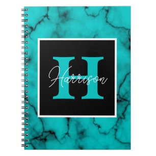 Cuaderno Equipo portátil sofisticado de mármol turquesa