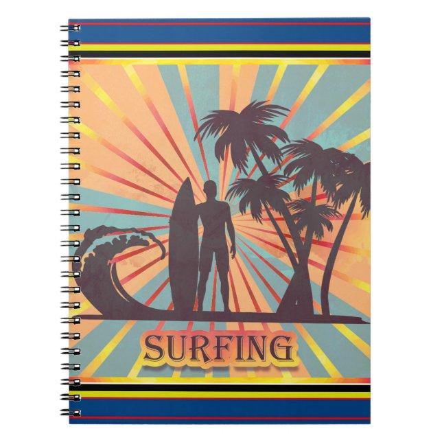 Cuaderno Equipo portátil Surfer Dude (Frente)