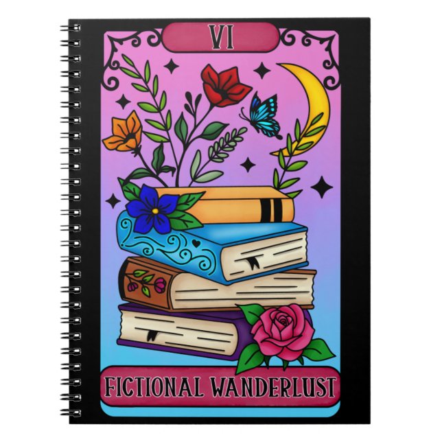Cuaderno Equipo portátil Wanderlust Tarot ficticio (Frente)