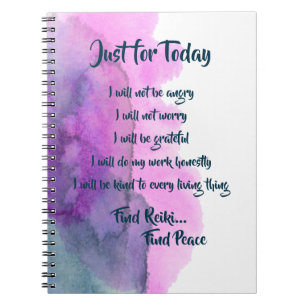 Cuaderno Equipo portátil Watercolor Reiki Principles