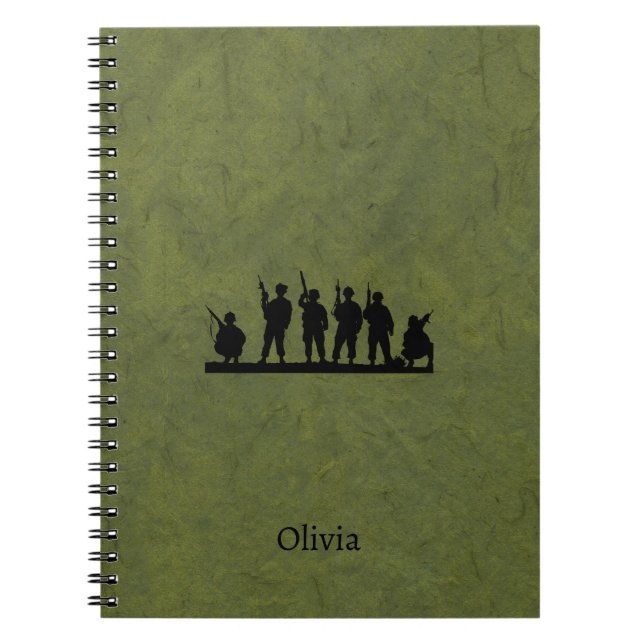 Cuaderno Equipo táctico militar - Silhouette del ejército (Frente)