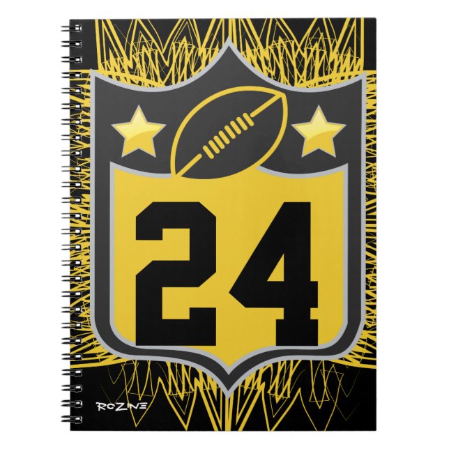 Cuaderno Equipo USA Sports Black and Gold Pittsburgh (Frente)