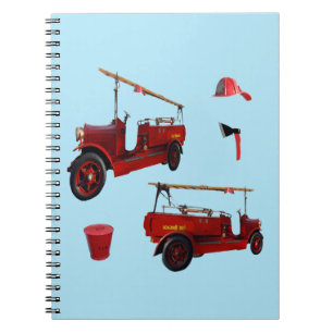 Cuaderno Equipo Vintage de lucha contra incendios,