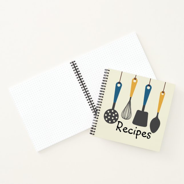 Cuaderno Equipos portátiles de recetas Utensil Set (Interior)