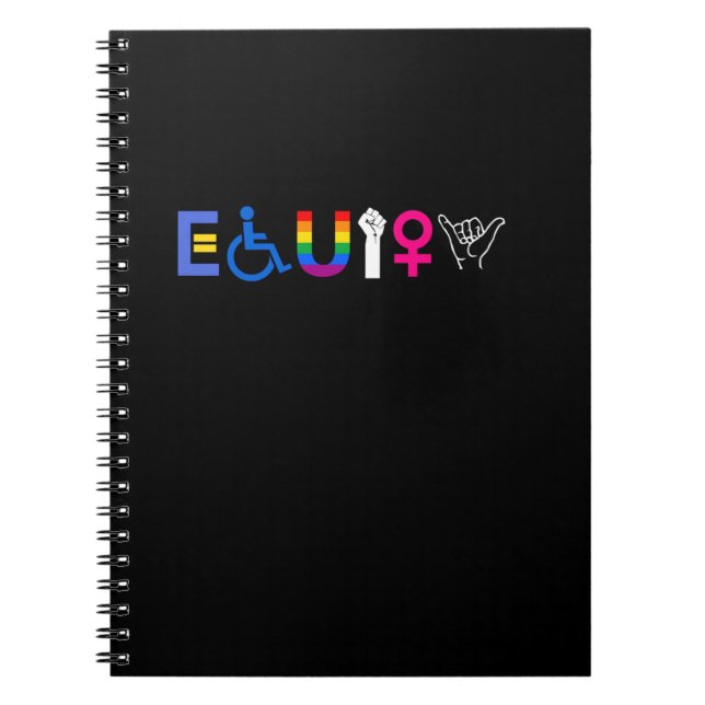 Cuaderno _EQUITY_ Iguales derechos Hembra del Orgullo de Un (Frente)