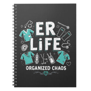 Cuaderno ER Enfermera caos organizado Enfermería divertida 