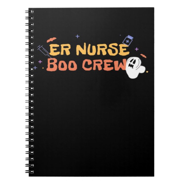 Cuaderno ER Nurse Boo Crew Emergency Room Nurse Halloween C (Frente)