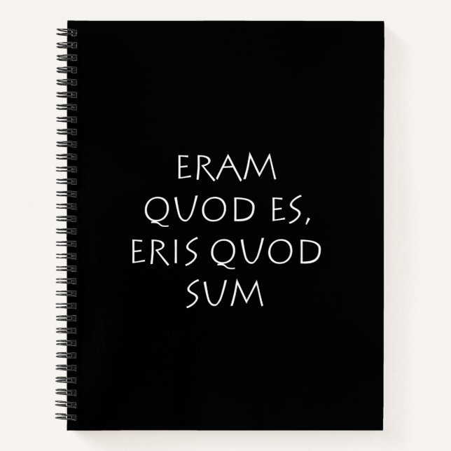 Cuaderno Eram quod es eris quod sum (Anverso)