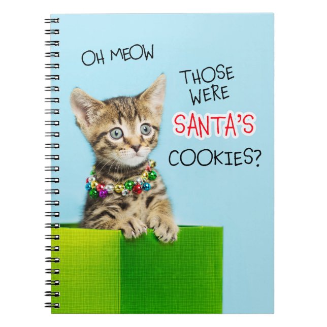 Cuaderno Eran Navidades de las cookies de Santas Kitten (Frente)