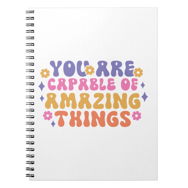 Cuaderno Eres capaz de cosas asombrosas (Frente)