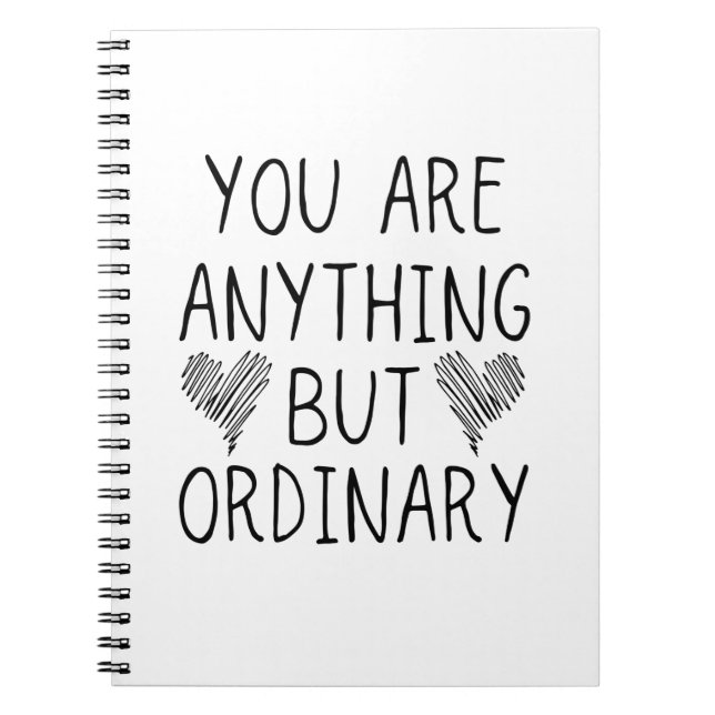 Cuaderno Eres cualquier cosa menos ordinaria (Frente)