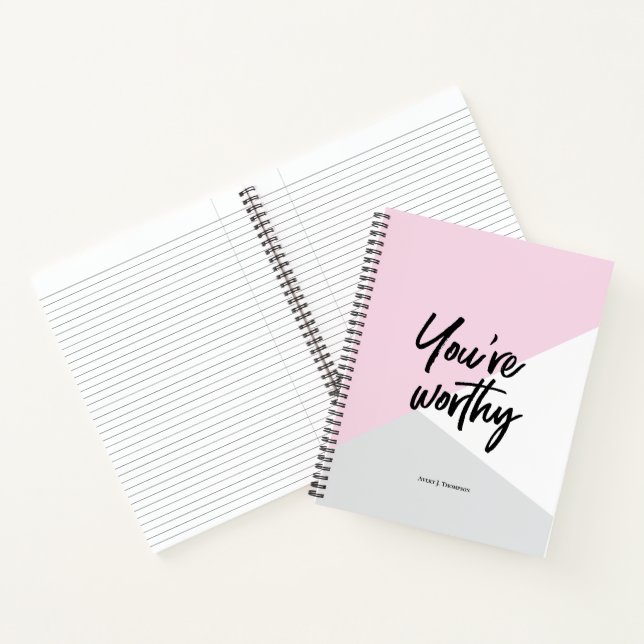 Cuaderno Eres digno de la motivación personalizada de la Mo (Interior)