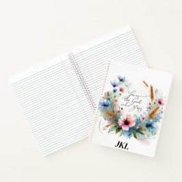 Cuaderno Eres el Dios que se queda, acuarela floral