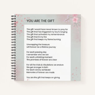 Cuaderno Eres El Regalo - Poema Inspirador De Autoamor