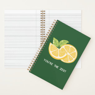 Cuaderno 'Eres el toque de limón' Verde botánico oscuro ric