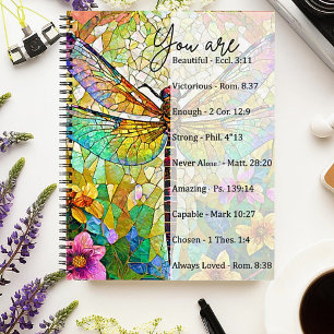 Cuaderno Eres hermoso...Libélula de vidrio soplado