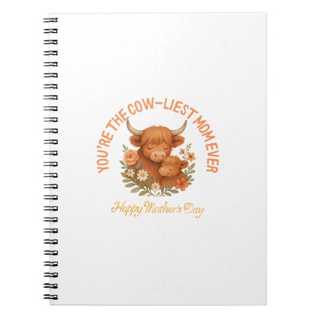 Cuaderno Eres La Mamá Más Vaca Ever Día de la Madre (Frente)