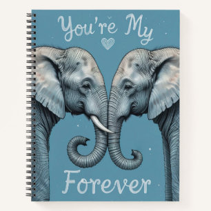 Cuaderno Eres mi eterno elefante romántico arte de amor