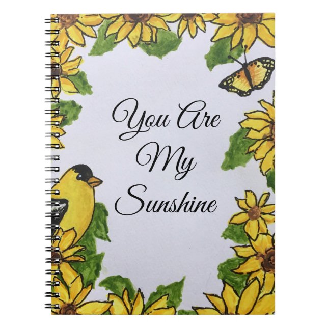 Cuaderno Eres Mi Sunshine Happy Bird Sunflower (Frente)