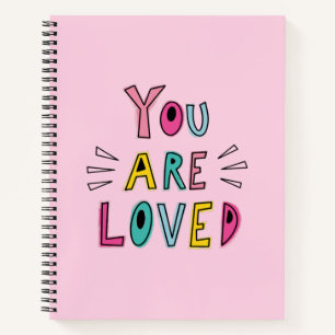 Cuaderno Eres Querida Cita Motivacional Rosa