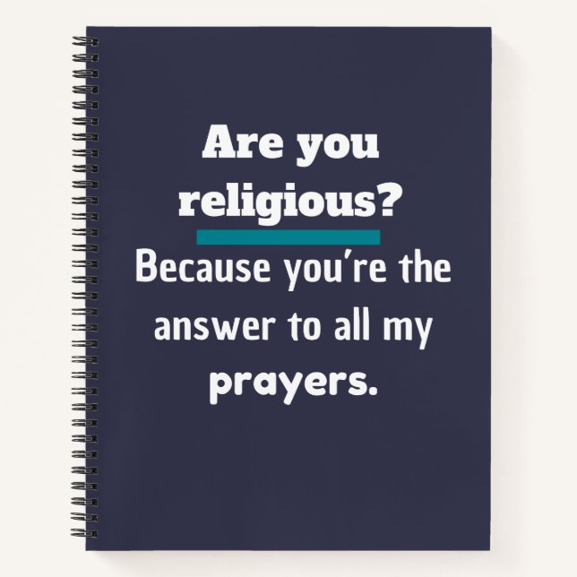 Cuaderno ¿Eres religioso? Graciosa Recogida líneas Chiste L (Anverso)