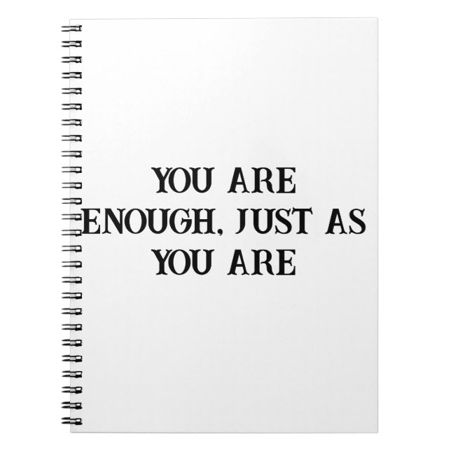 Cuaderno Eres Suficiente Portátil De Autoamor (Frente)