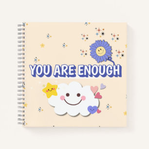 Cuaderno Eres suficiente portátil de espiral - Diseño de nu