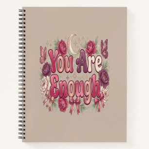 Cuaderno Eres Suficiente Tipografía de Burbujas de Amor P