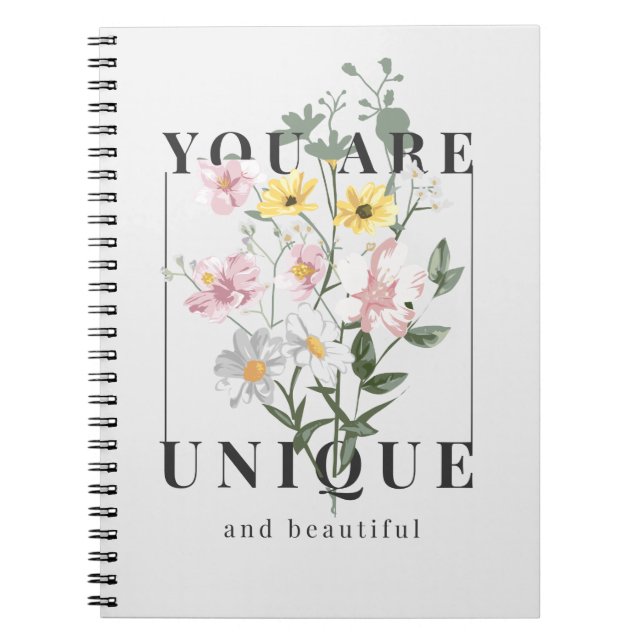 Cuaderno Eres un eslogan floral único (Frente)