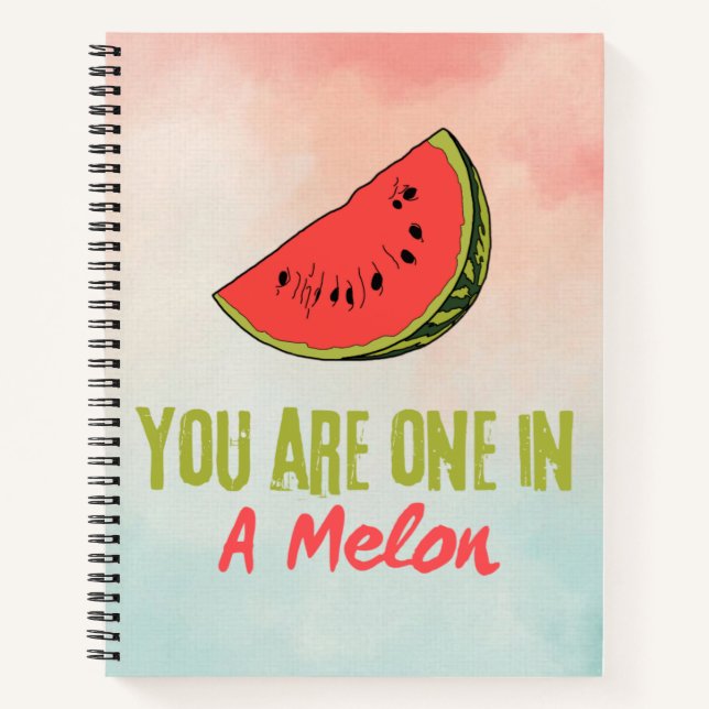 Cuaderno Eres Uno En Una Fruta De Melón De Melón (Anverso)