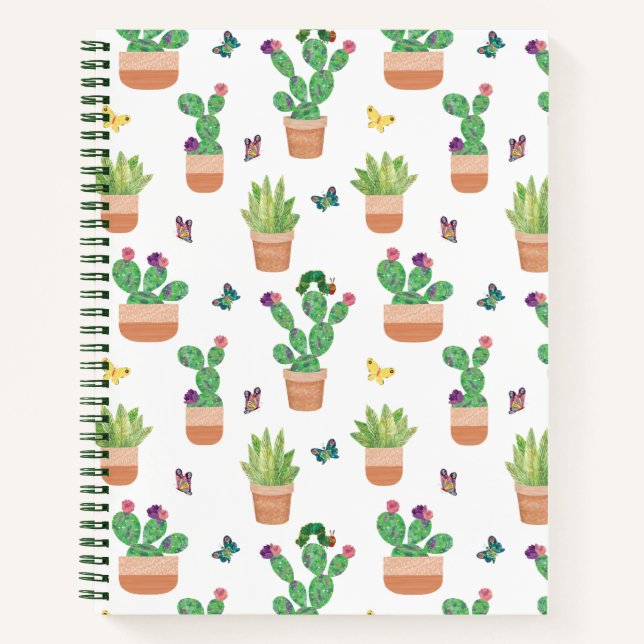 Cuaderno Eric Carle | oruga, cactus y mariposa Pa (Anverso)