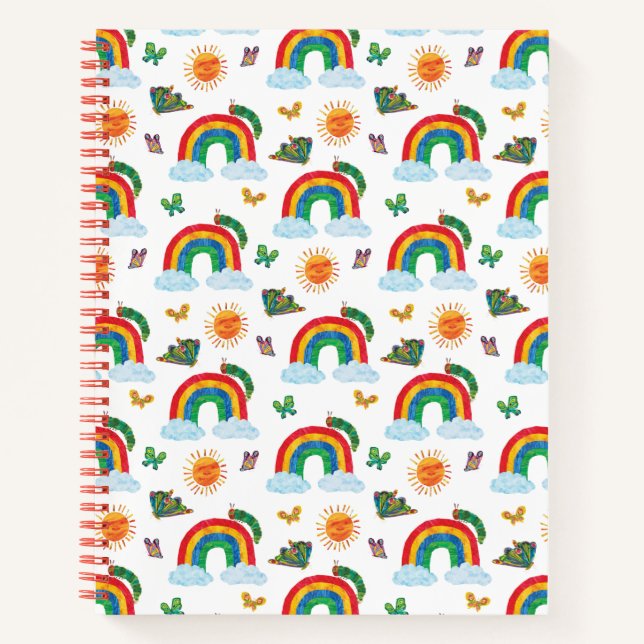 Cuaderno Eric Carle | oruga de la mariposa arcoiris (Anverso)