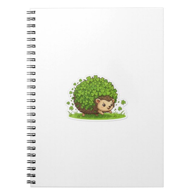 Cuaderno Erizo Afortunado Día de San Patricio (Frente)