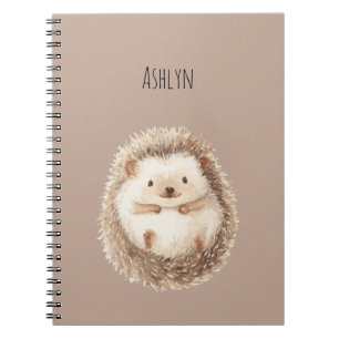Cuaderno Erizo de crema lindo