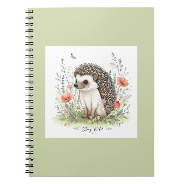 Cuaderno Erizo del bosque lindo salvaje  (Frente)