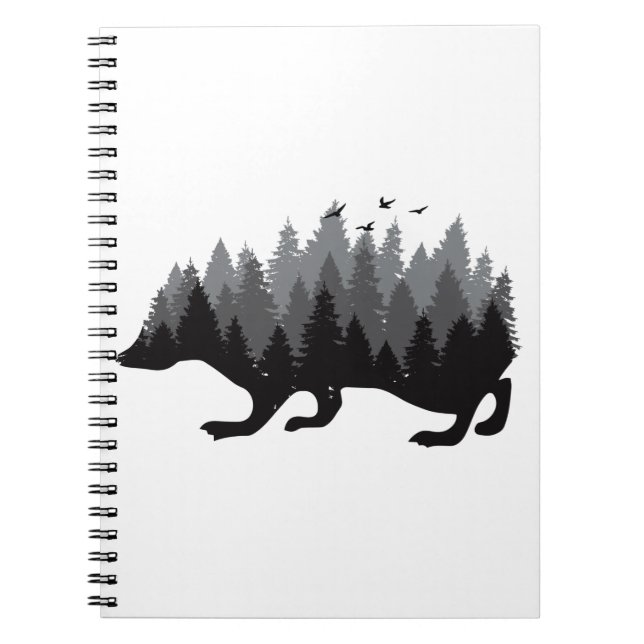 Cuaderno Erizo - Diseño de Bosque (Frente)