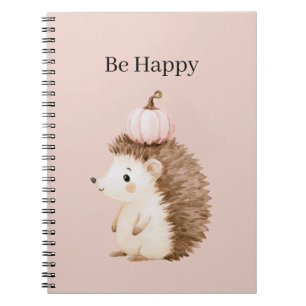 Cuaderno Erizo Feliz Calabaza Rosa