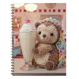 Cuaderno Erizo ganchillo y batido en Diner Retro