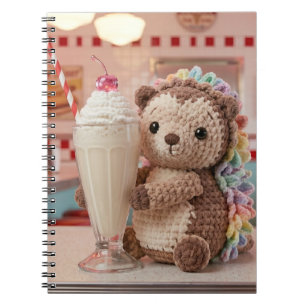 Cuaderno Erizo ganchillo y batido en Diner Retro