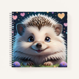 Cuaderno Erizo lindo con ojos azules grandes