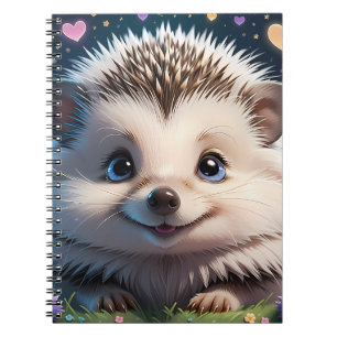 Cuaderno Erizo lindo con ojos azules grandes