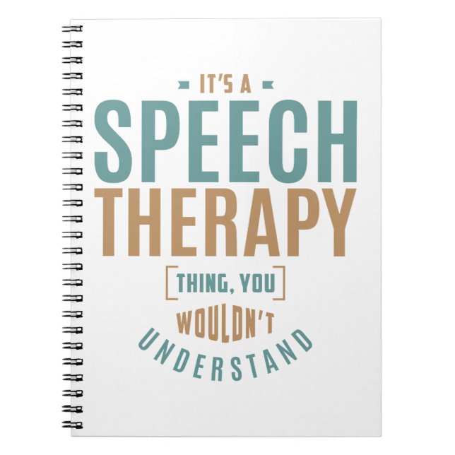 Cuaderno Es cosa de la terapia del habla. Ideas de regalo (Frente)
