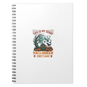 Cuaderno Es Disfraz de Halloween Espantoso Lápidas Calabaza