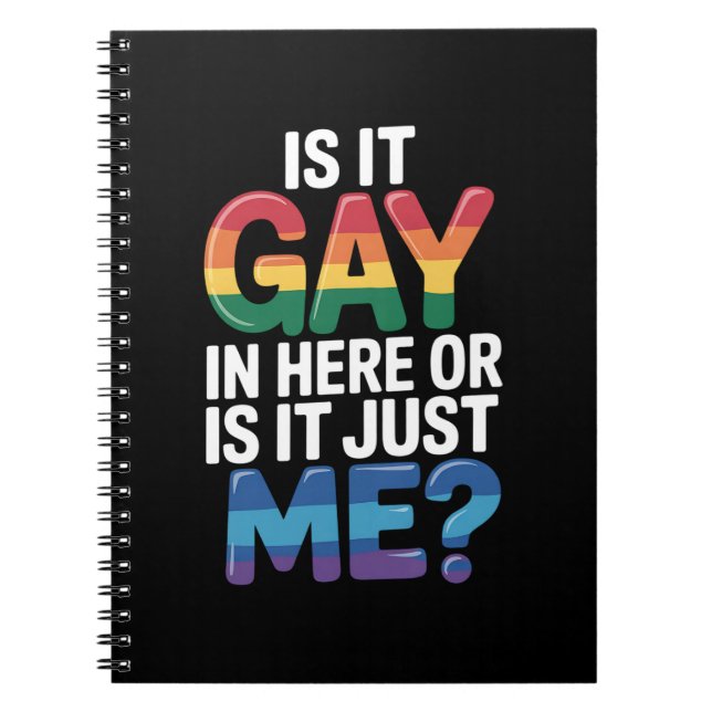 Cuaderno ¿Es Gay Aquí O Es Sólo Yo Cómico LGBTQ? (Frente)