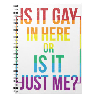 Cuaderno ¿Es gay aquí o es sólo yo regalo gay LGBT?