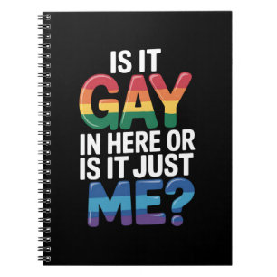 Cuaderno ¿Es gay aquí o soy solo yo Divertido LGBTQ