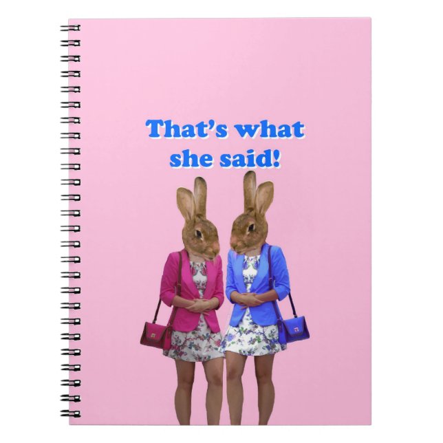 Cuaderno Es gracioso que eso es lo que dijo en el texto (Frente)