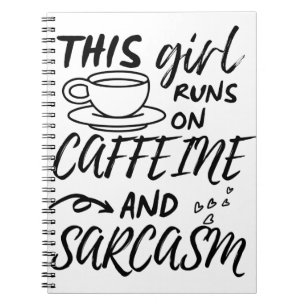 Cuaderno Es Gracioso Que Este Chica Corra Sobre Cafeína Y S
