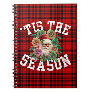 Cuaderno es la temporada santa claus flor floral vacaciones