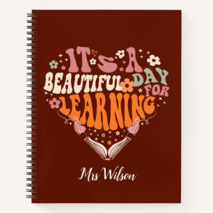 Cuaderno es un día hermoso para aprender regalos de profeso